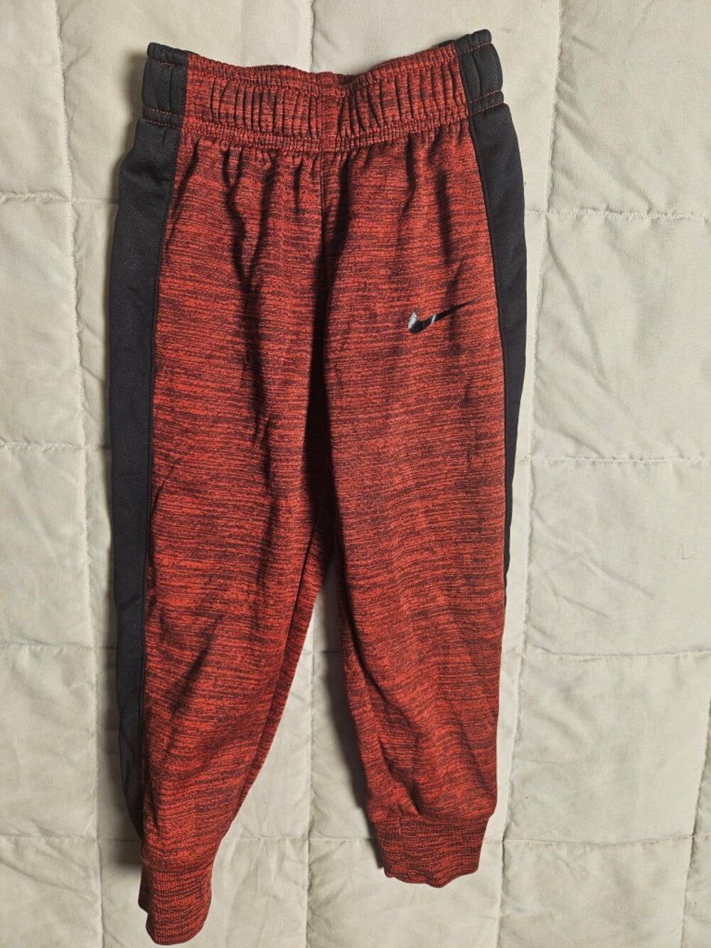 Nike Dri-FIT Toddler Pants 4T Orange Heather Black Elastic Waist Boys